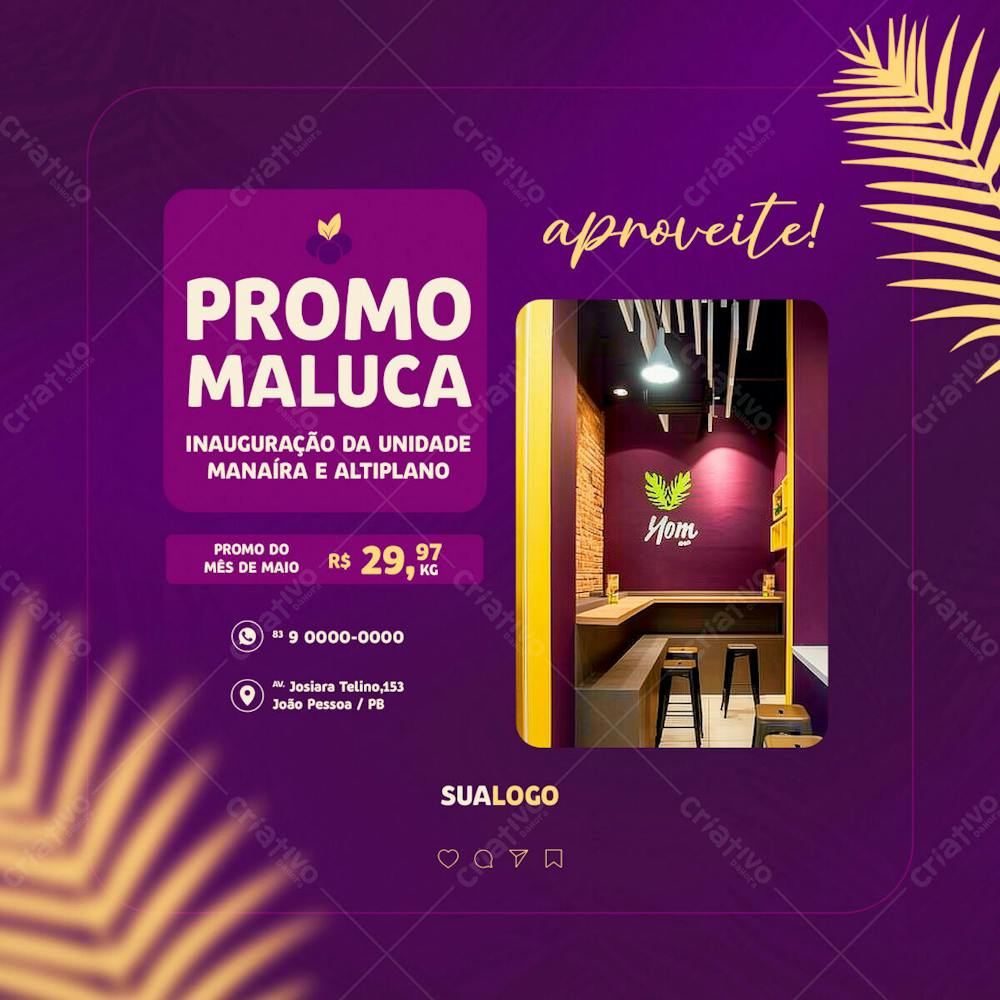 Açaí Açaiteria Social Media Post Feed