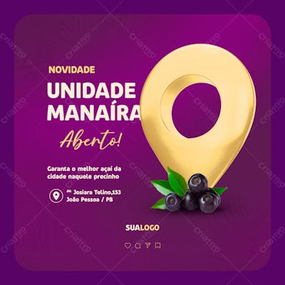 Açaí Açaiteria Social Media Post Feed
