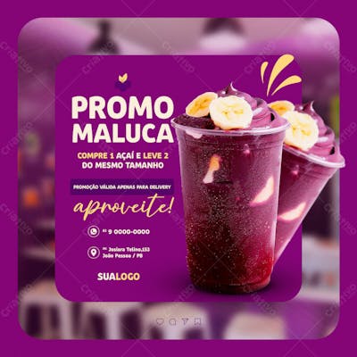 Açaí Açaiteria Social Media Post Feed