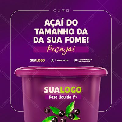 Açaí Açaiteria Social Media Post Feed