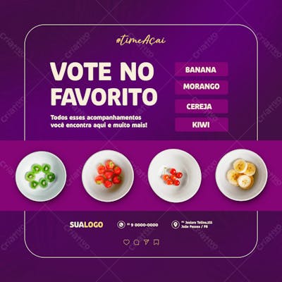 Açaí Açaiteria Social Media Post Feed