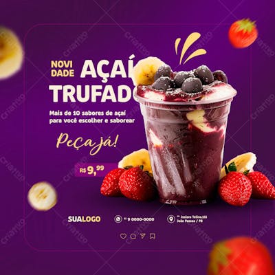 Açaí Açaiteria Social Media Post Feed