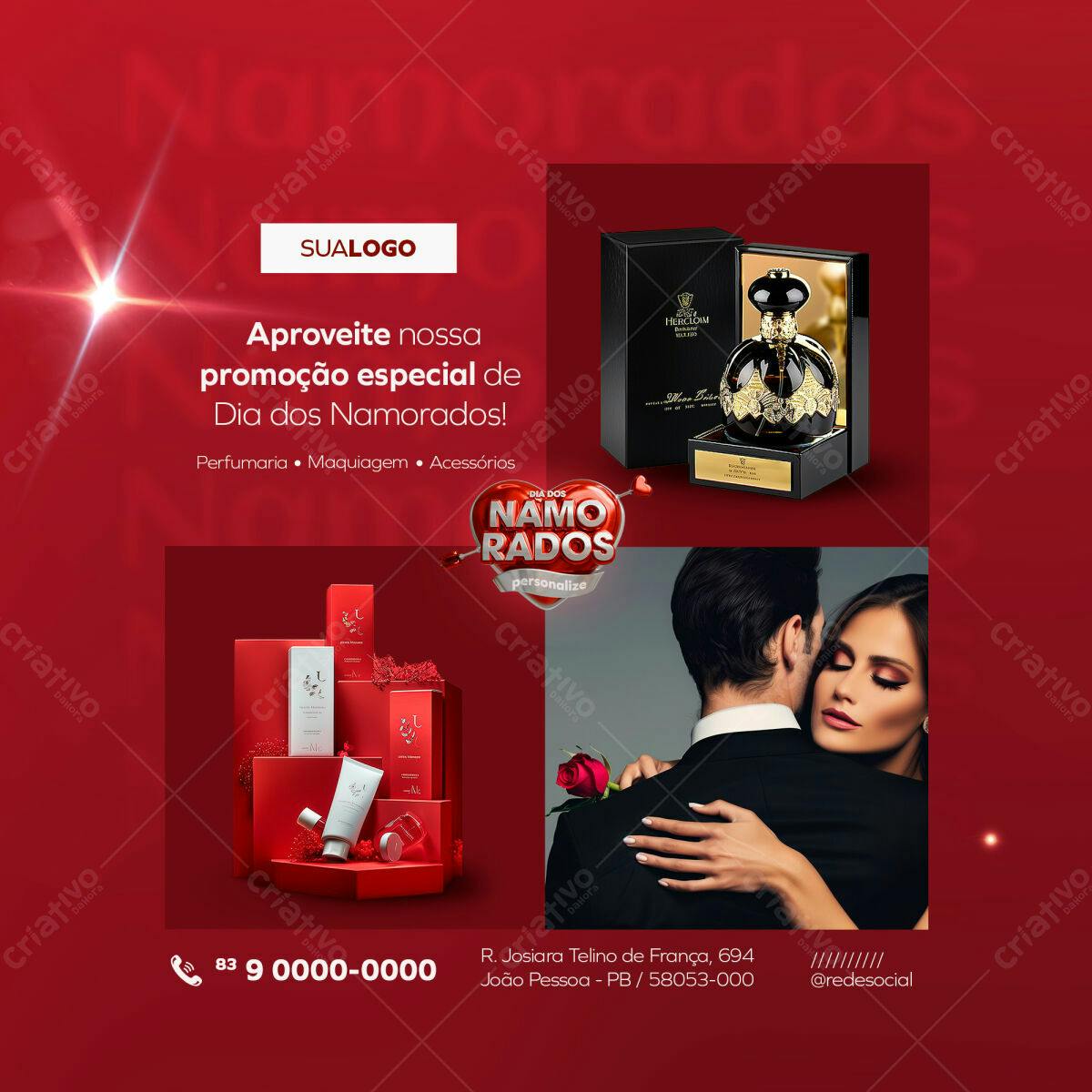 Flyer Dia dos Namorados PSD Editável