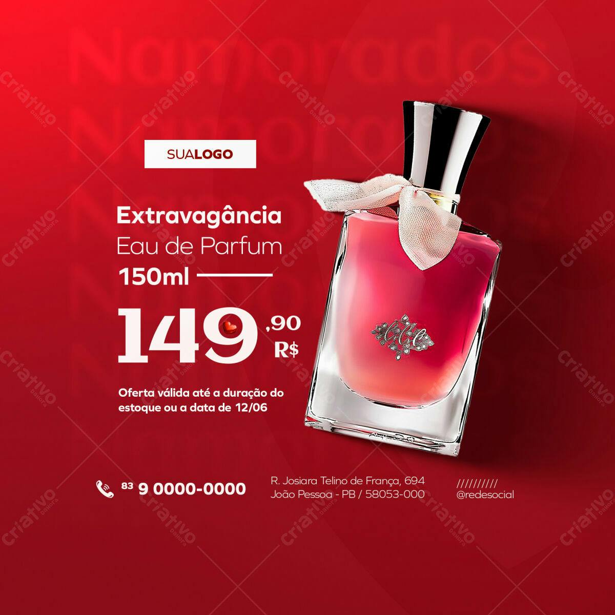 Flyer para Promoção de Perfume PSD Editável