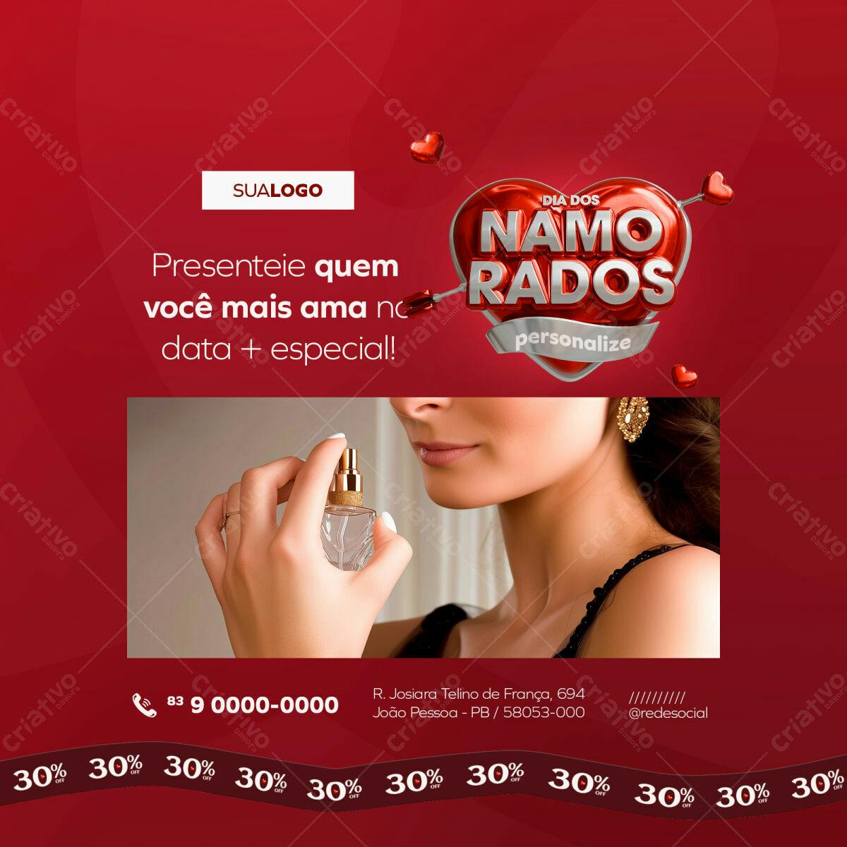 Flyer Dia dos Namorados PSD Editável