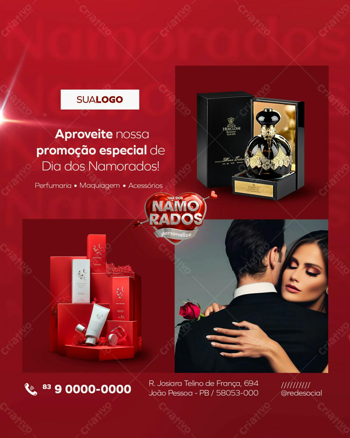 Flyer Dia dos Namorados PSD Editável