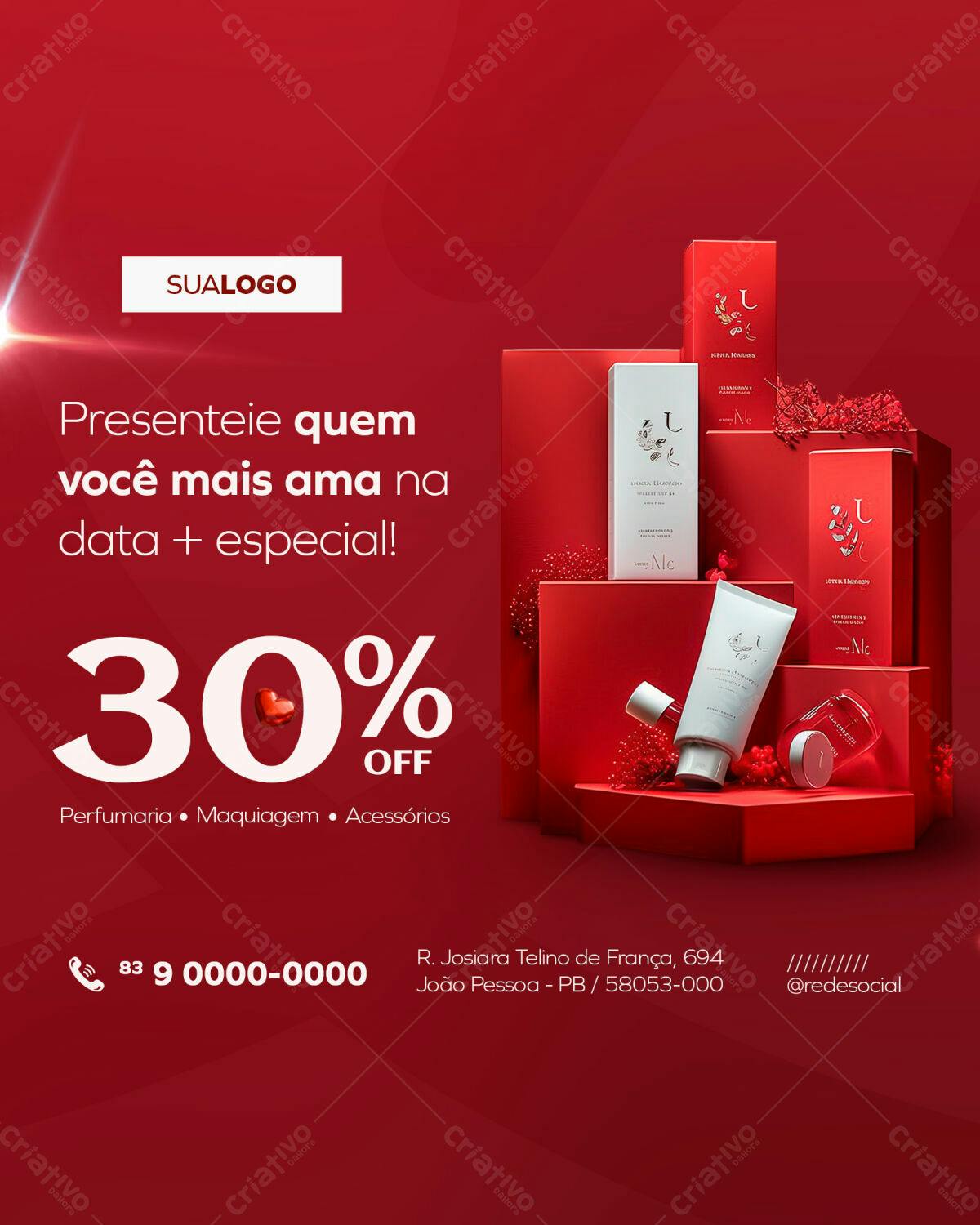 Banner Dia dos Namorados PSD Editável