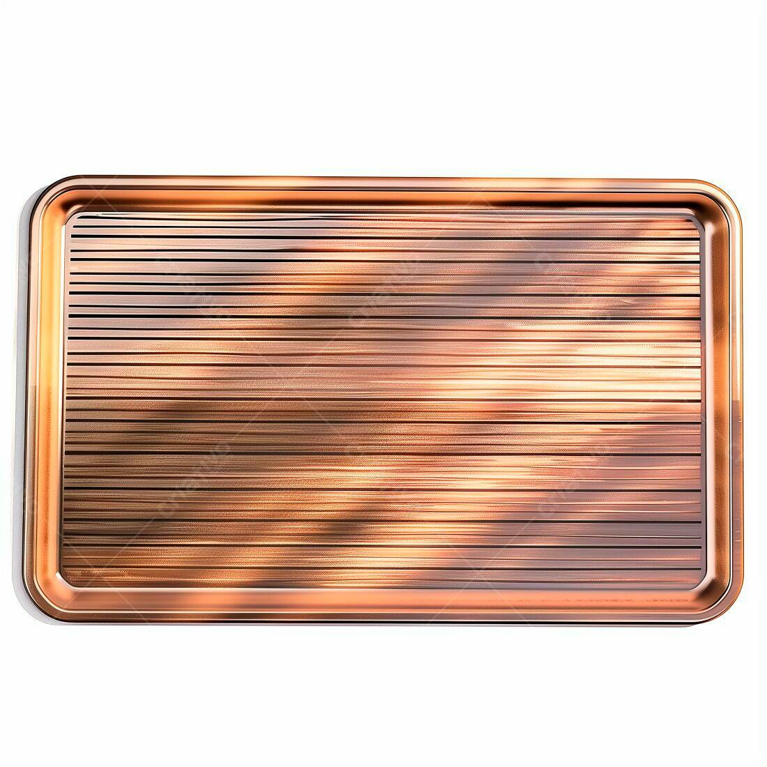 Bandeja Retangular em tom Rose Gold