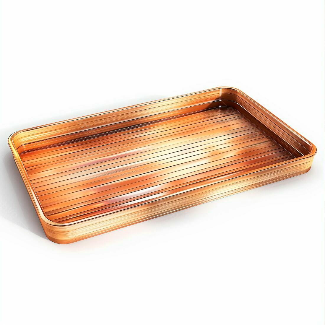 Bandeja retangular cor cobre estilo moderno