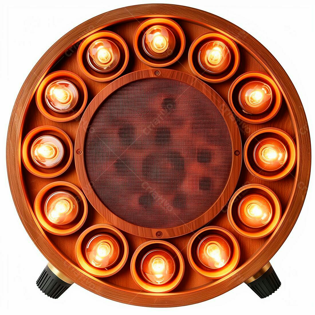 Luminária circular com lâmpadas vintage
