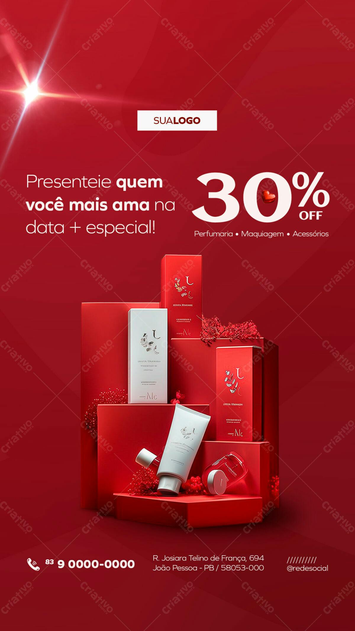 Flyer Dia dos Namorados PSD Editável