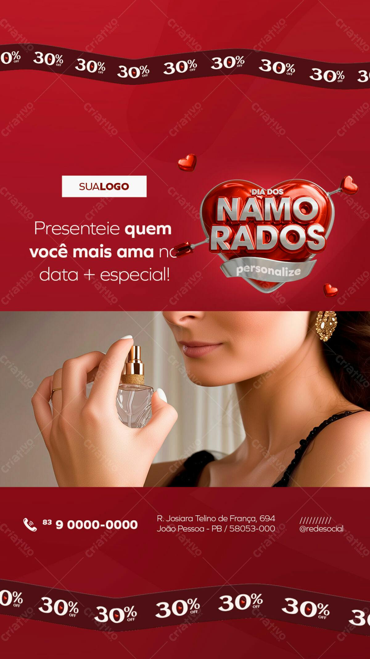 Flyer Dia dos Namorados PSD Editável