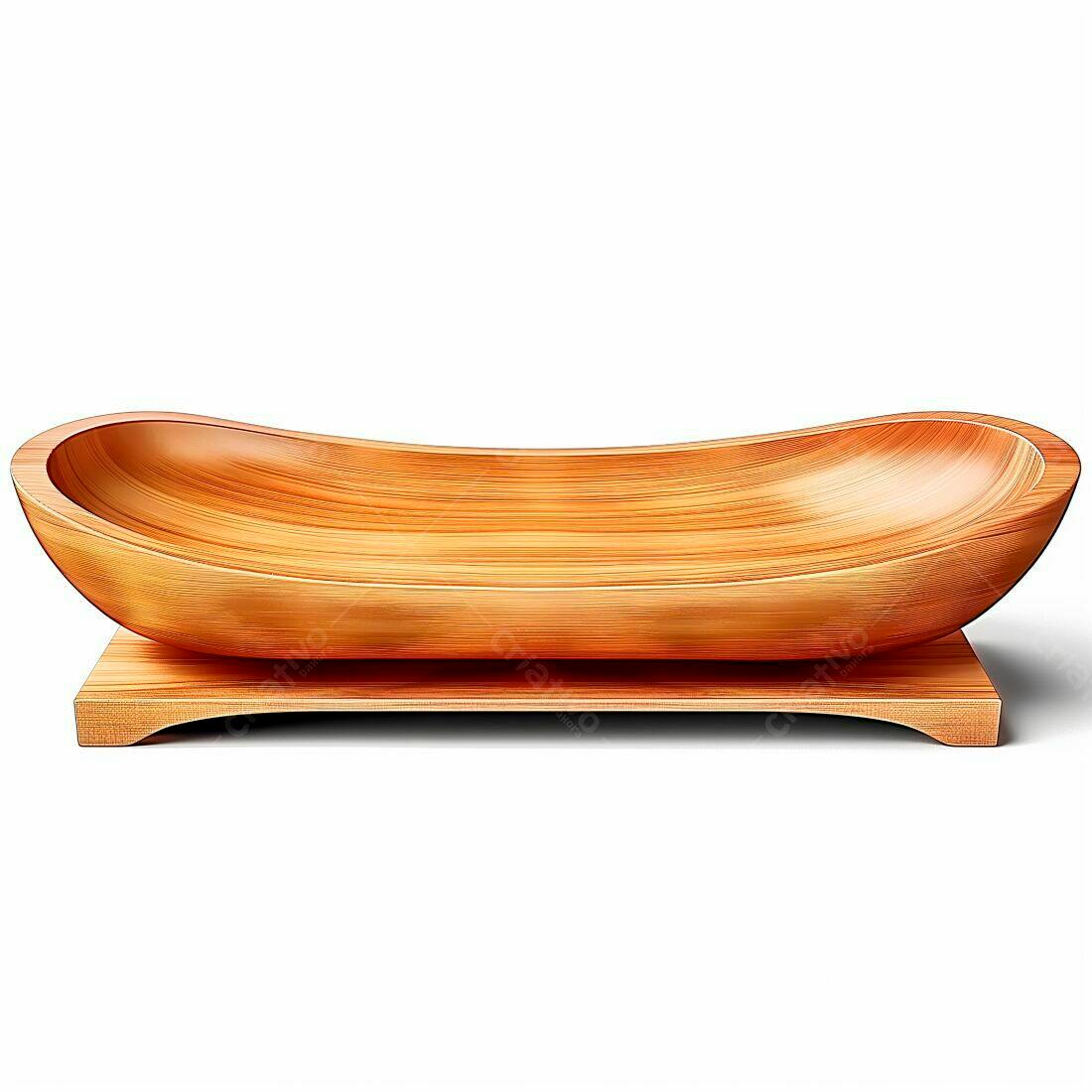 Tigela de Madeira Oval para Servir
