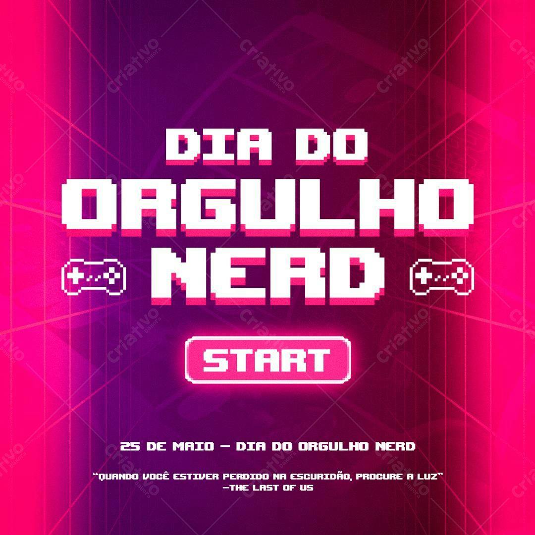 Flyer Dia do Orgulho Nerd PSD Editável