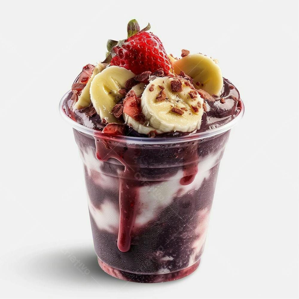 Copo De Sorvete Com Açaí, Sorveteria, Açaíteria