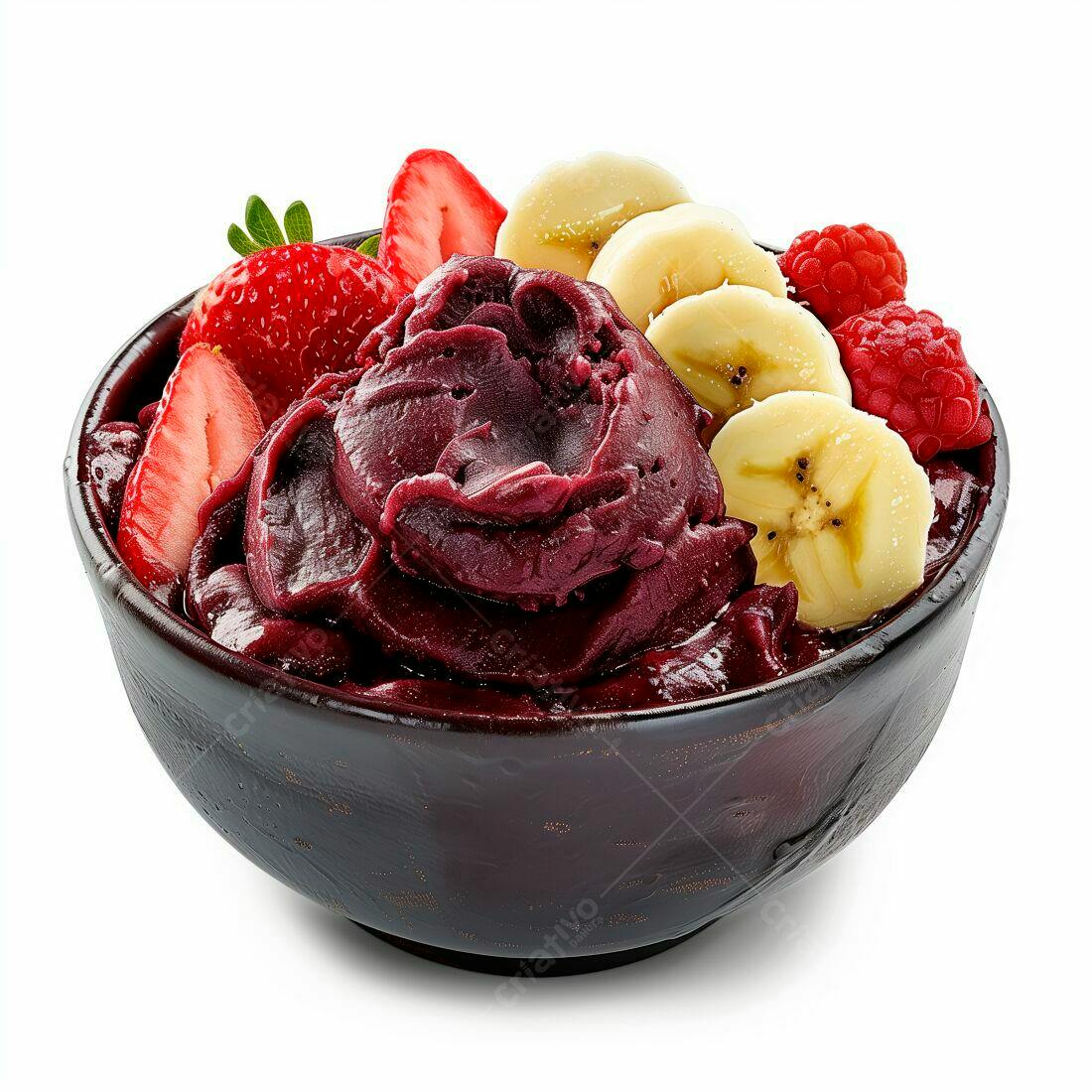 Açaí com Morango Banana e Framboesa