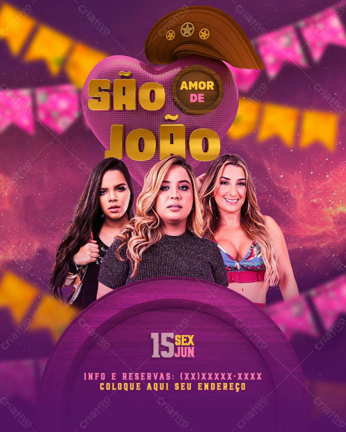 Flyer Festa Junina PSD Editável