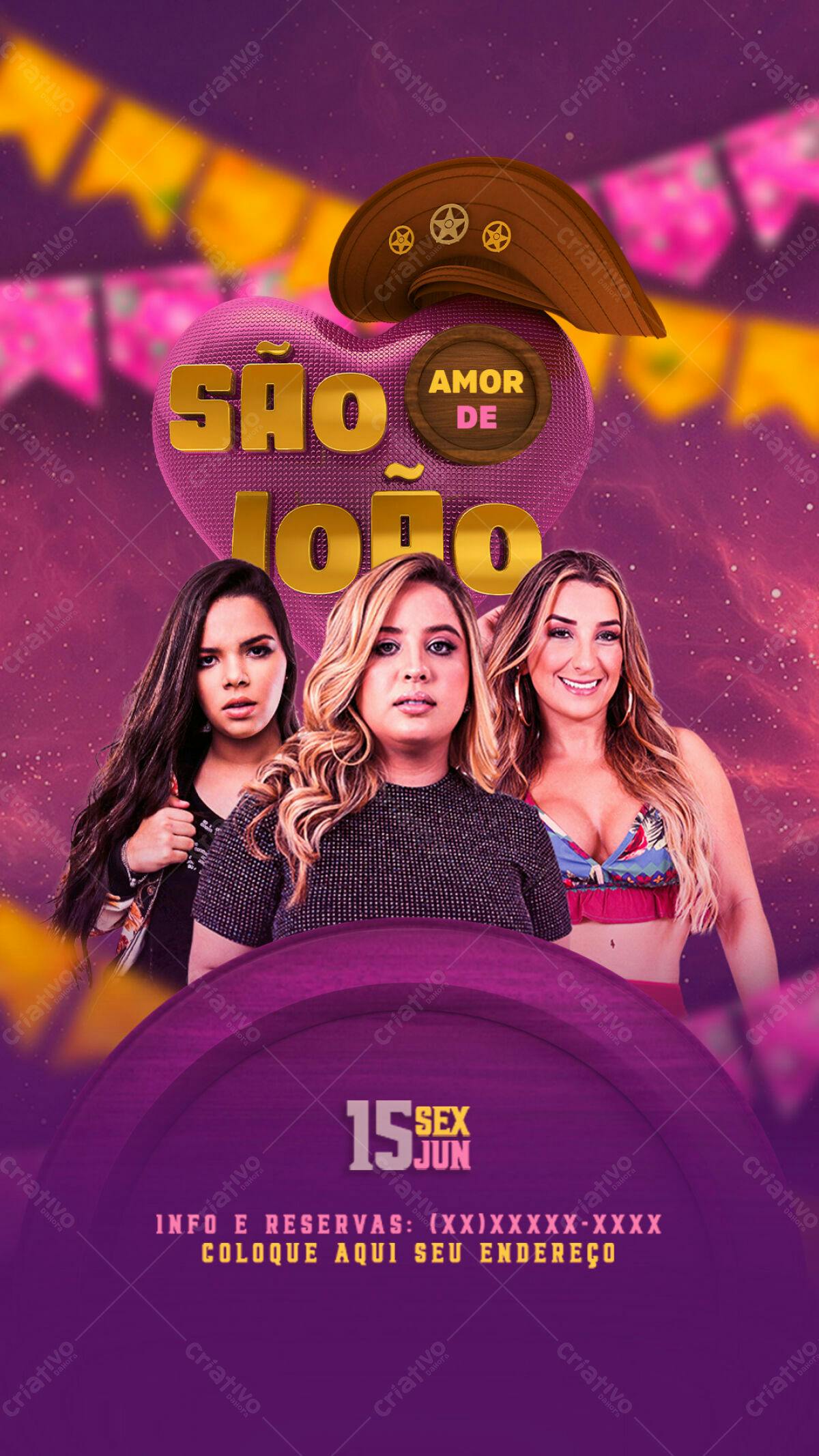 Flyer Festa de São João PSD Editável