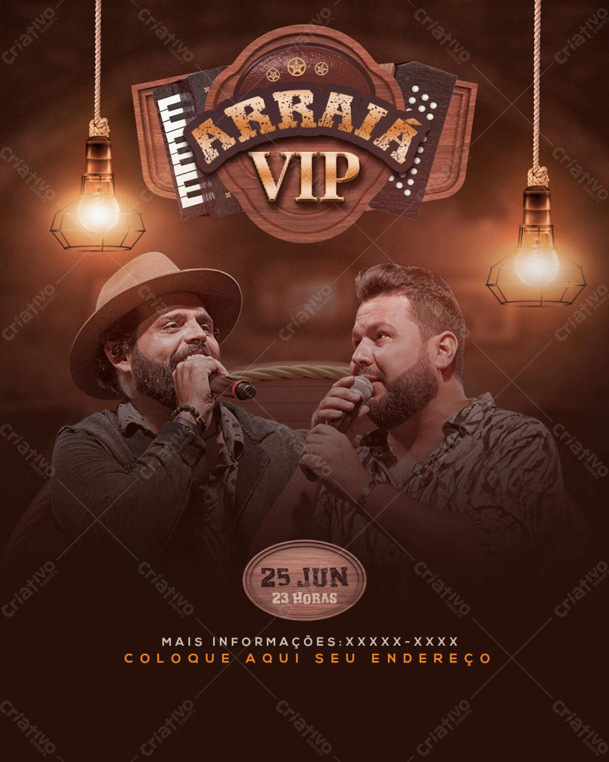 Flyer para Arraial VIP PSD Editável