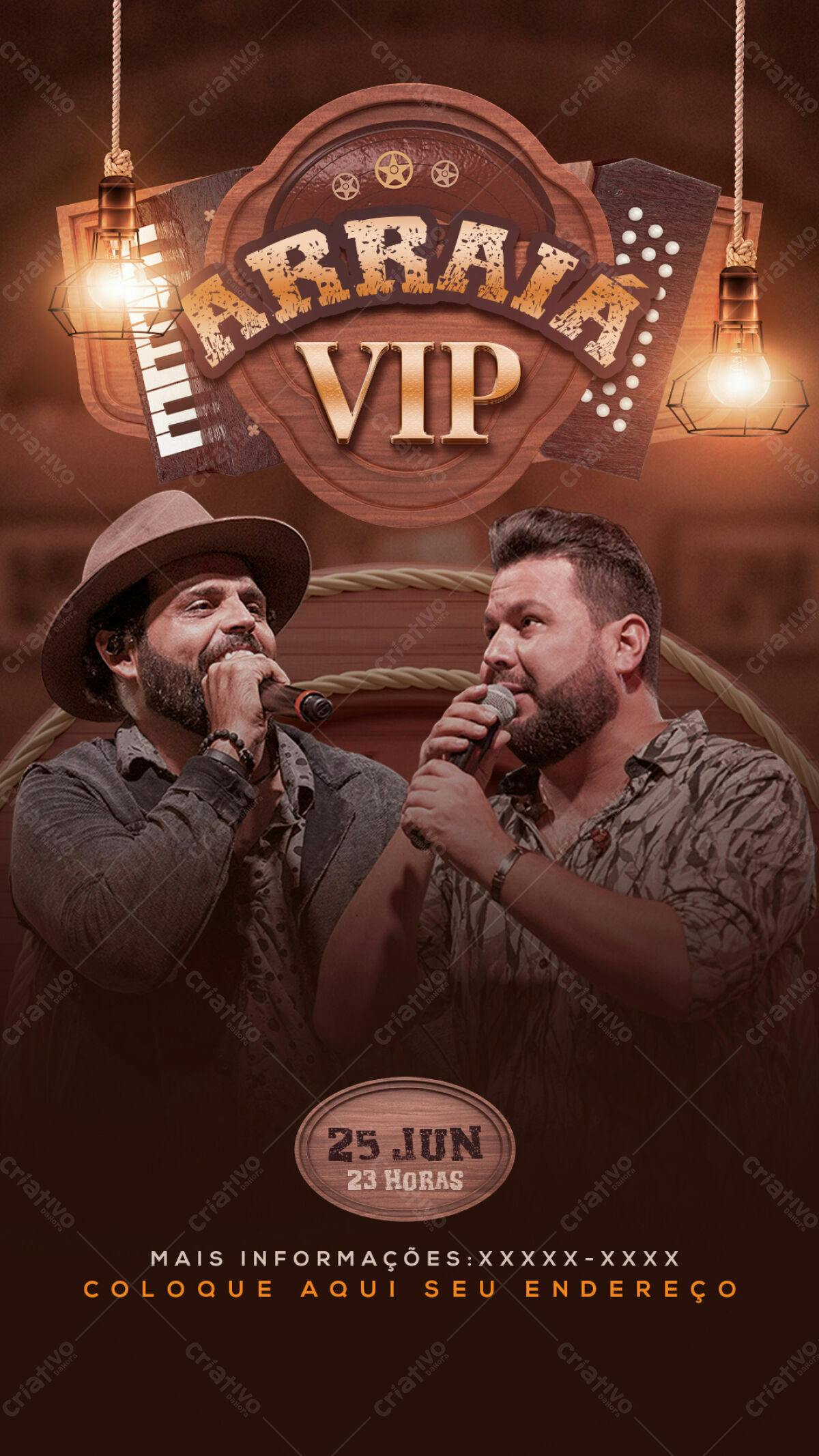 Flyer para Arraial VIP PSD Editável