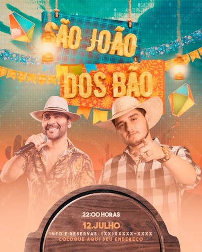 Flyers De Eventos Festa Junina Forró E São João Modelo 19