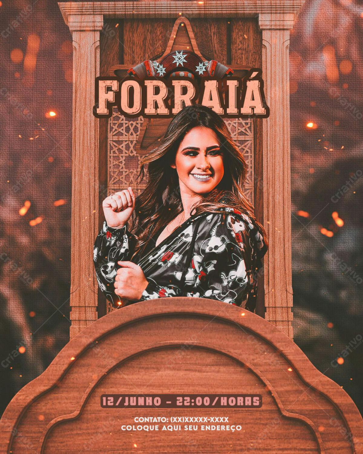 Flyer Forró Festa Junina PSD Editável