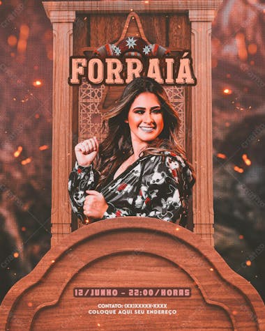 Flyers de eventos festa junina forró e são joão modelo 21