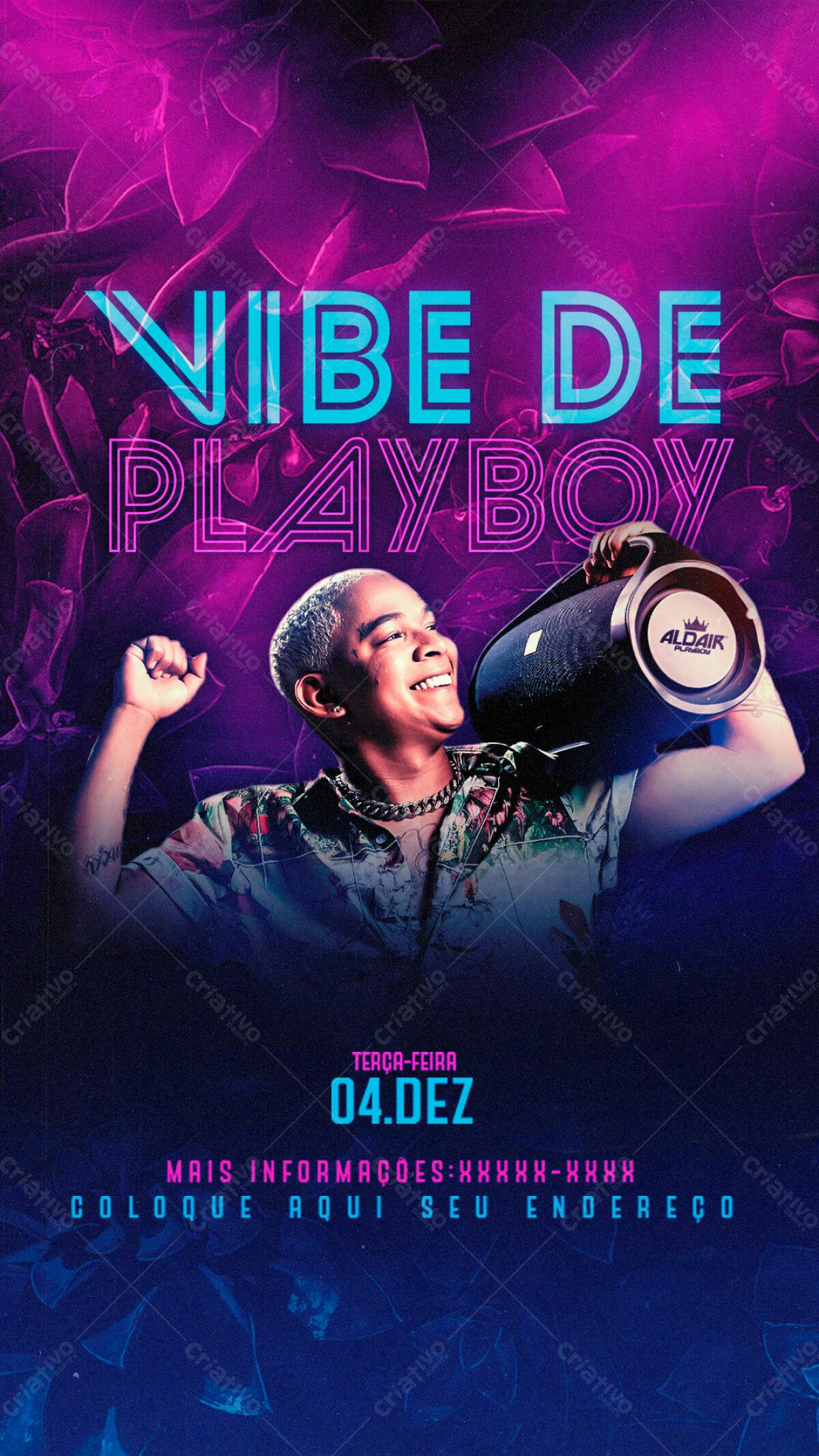 Flyer Vibe de Playboy PSD Editável