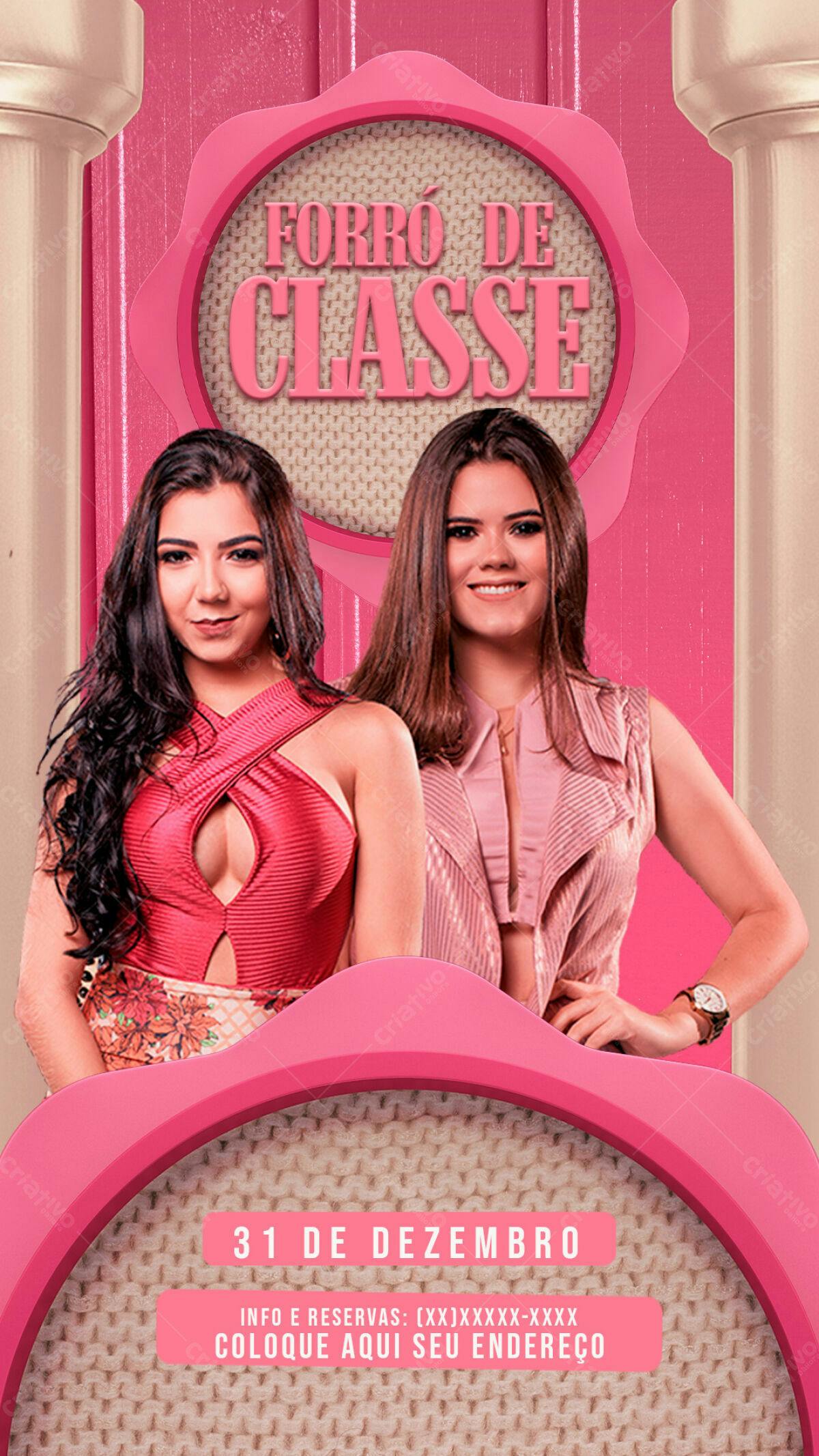 Flyer Forró de Classe PSD Editável