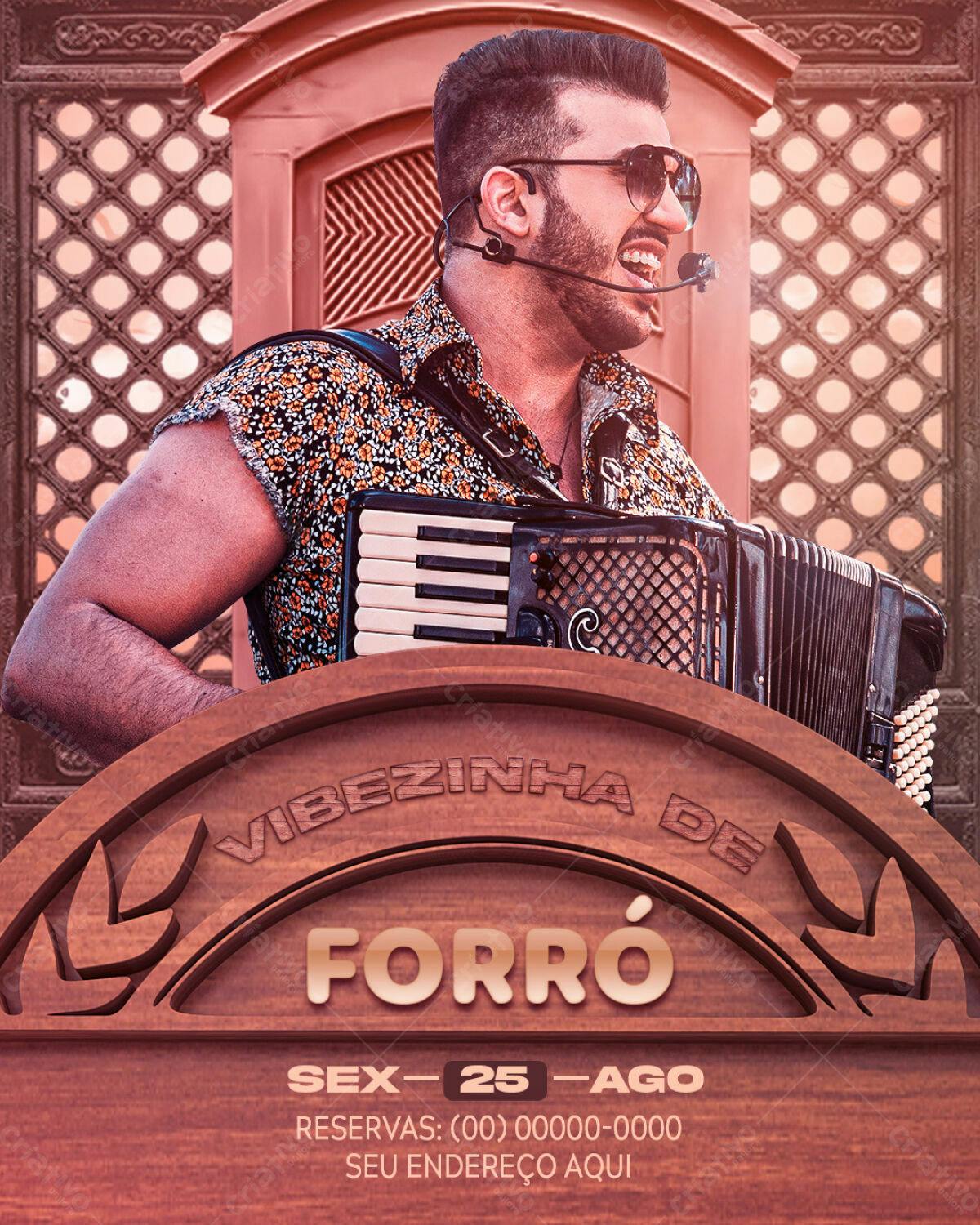 Flyer Forró Festa PSD Editável