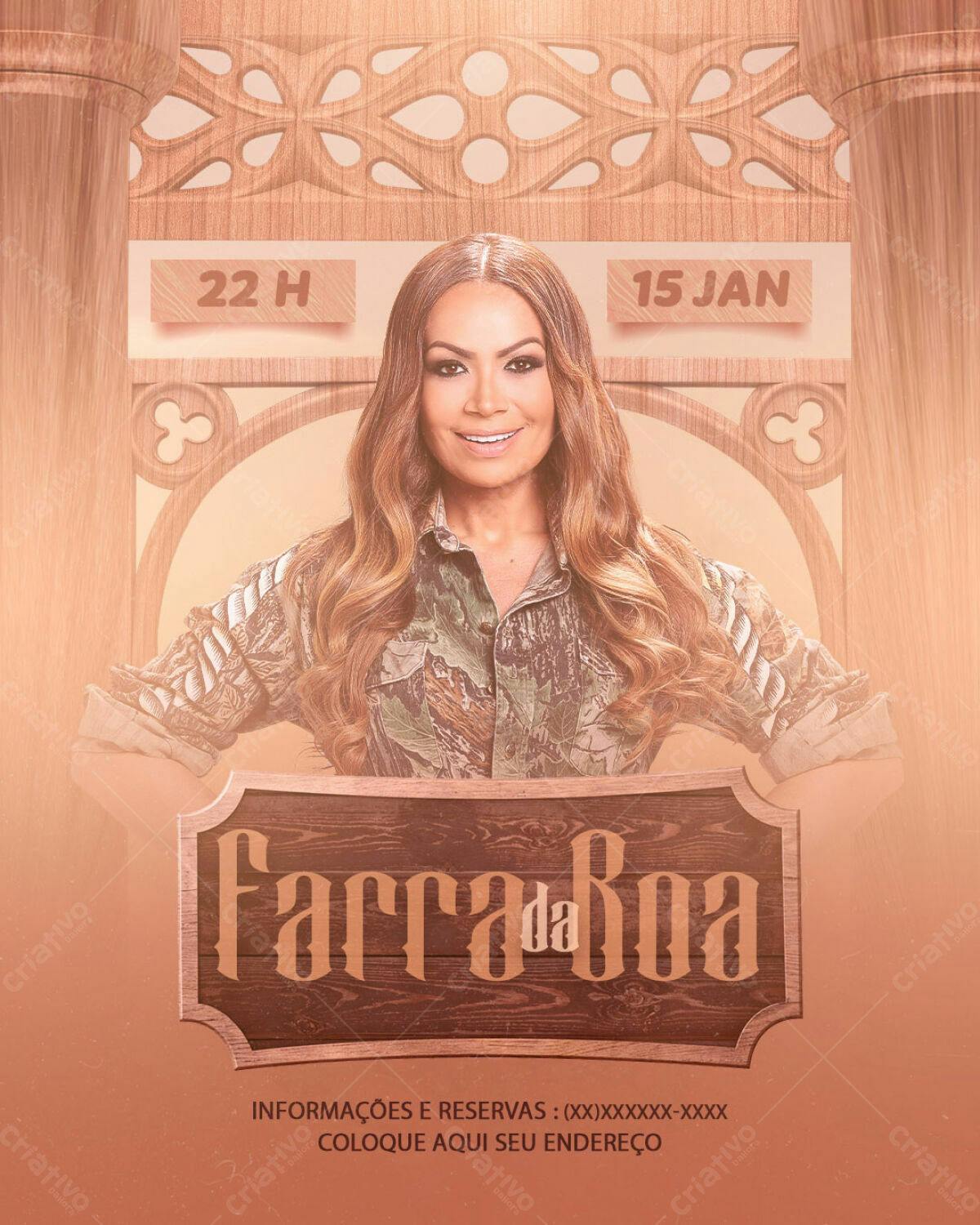 Flyer Farra da Boa PSD Editável