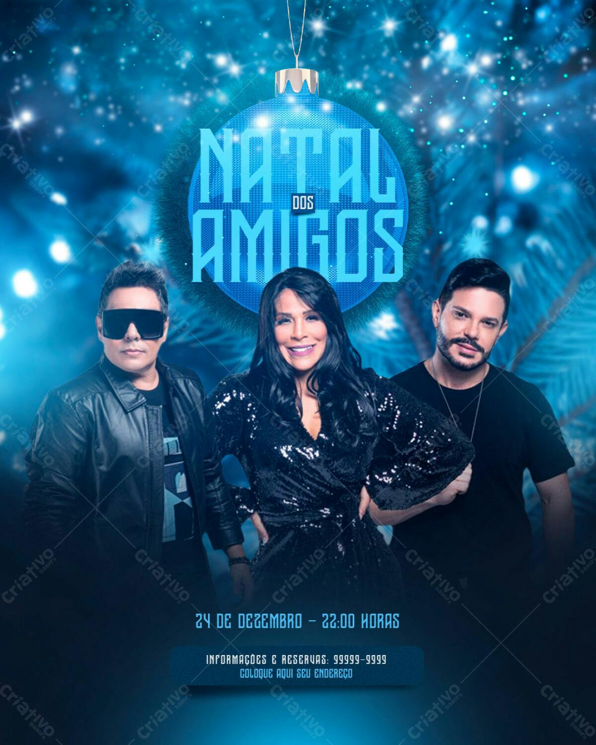 Flyer Natal dos Amigos PSD Editável