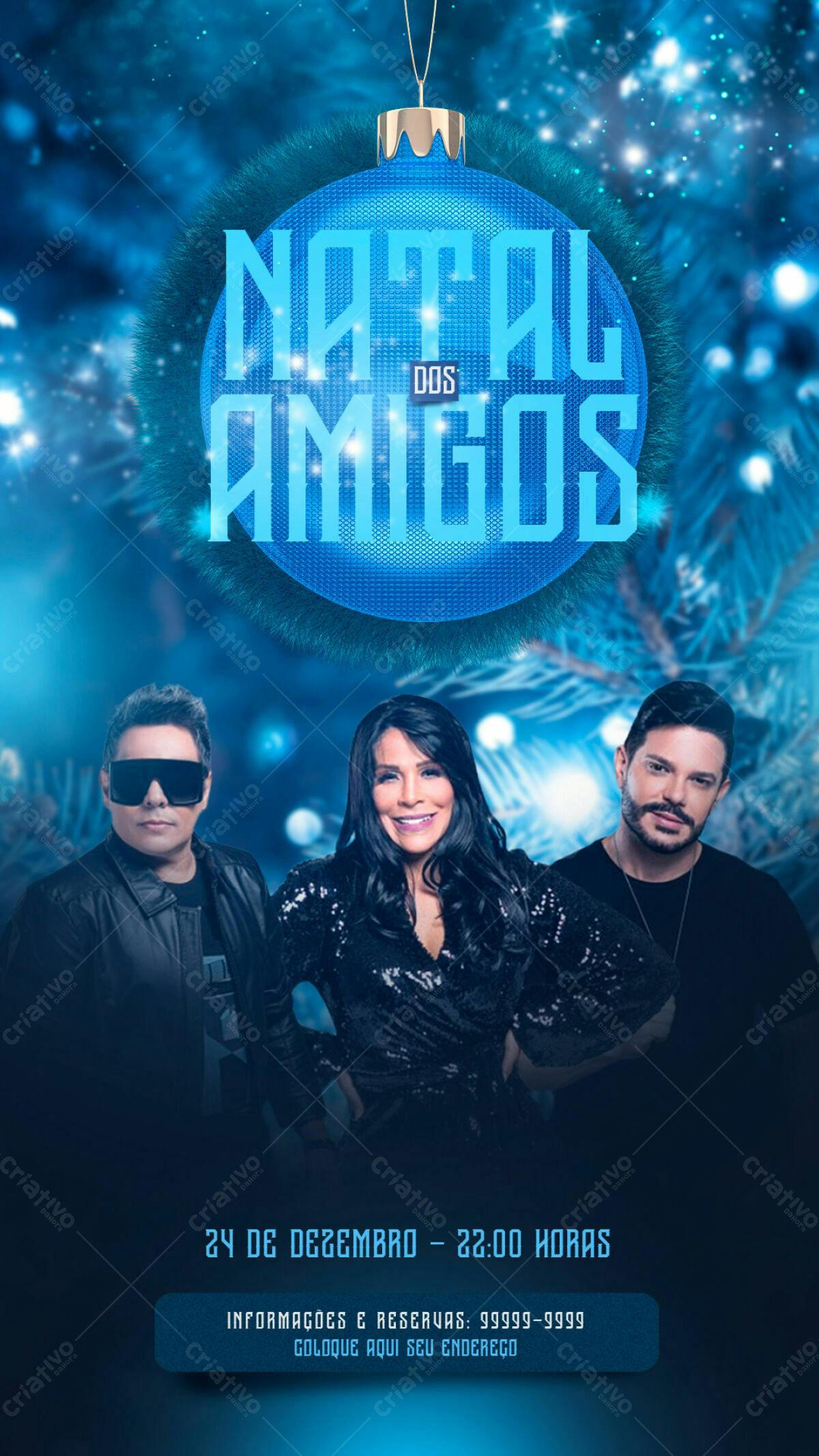Flyer Natal dos Amigos PSD Editável