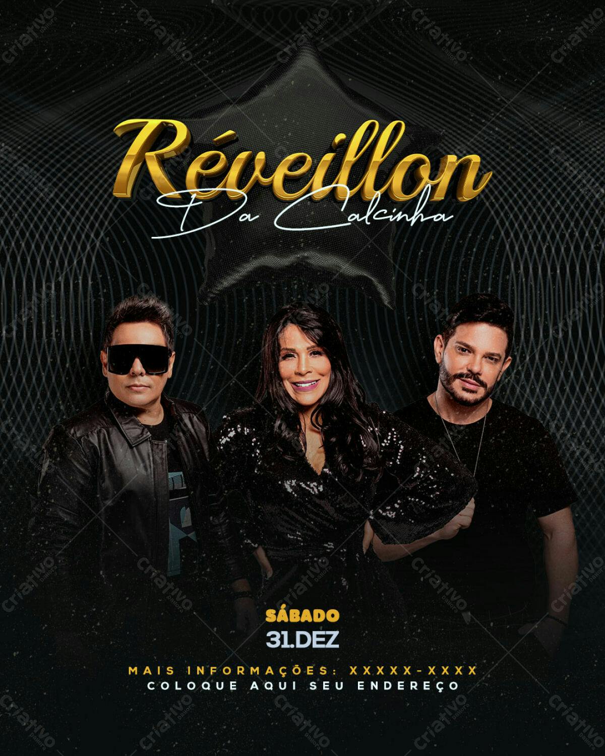 Flyer Réveillon da Calcinha PSD Editável