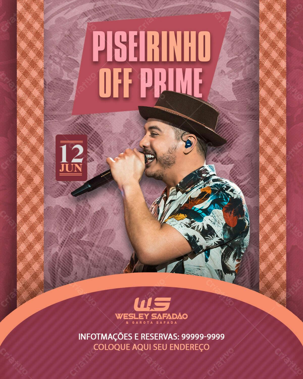 Flyer para Show Wesley Safadão PSD Editável
