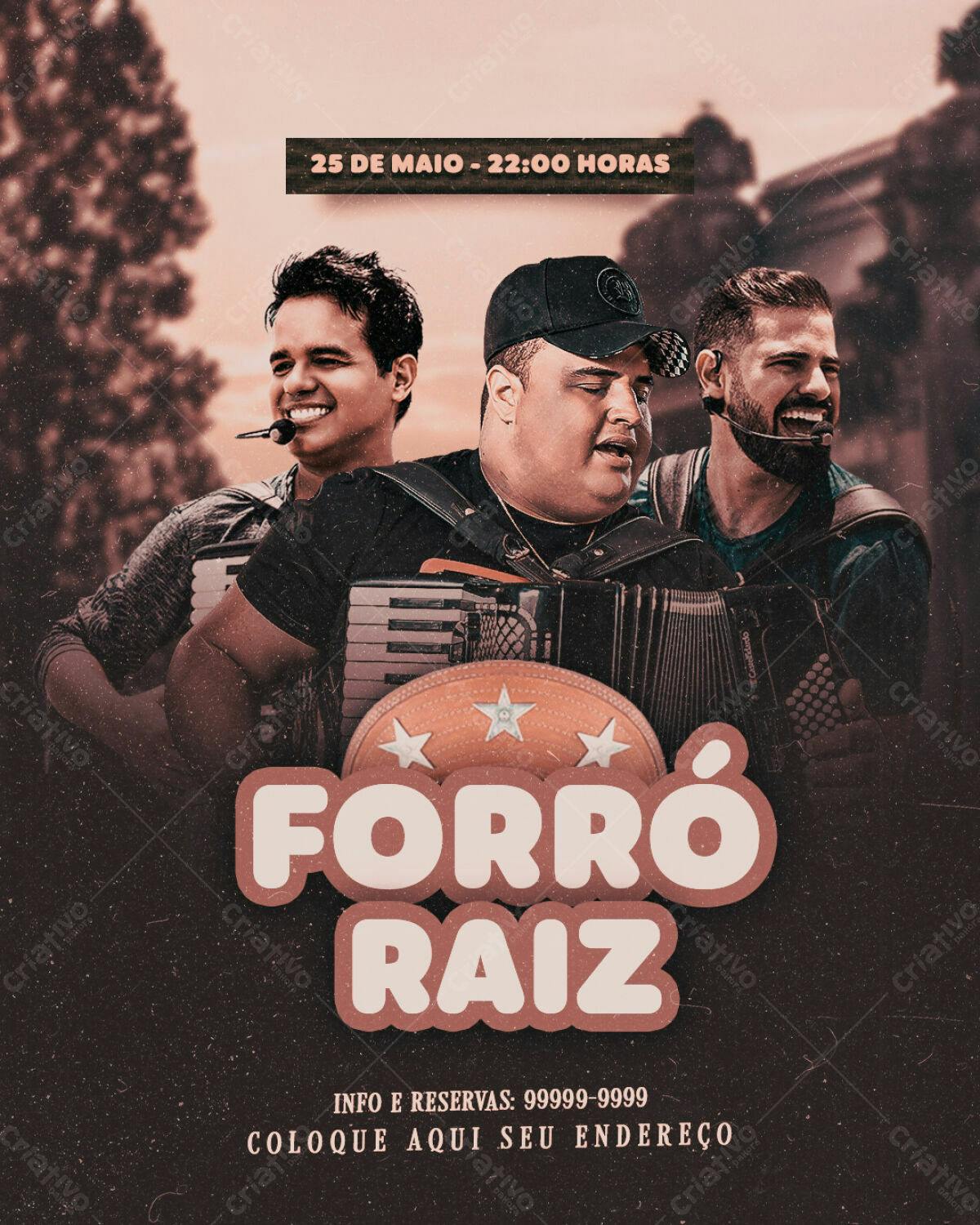 Flyer Forró Raiz PSD Editável