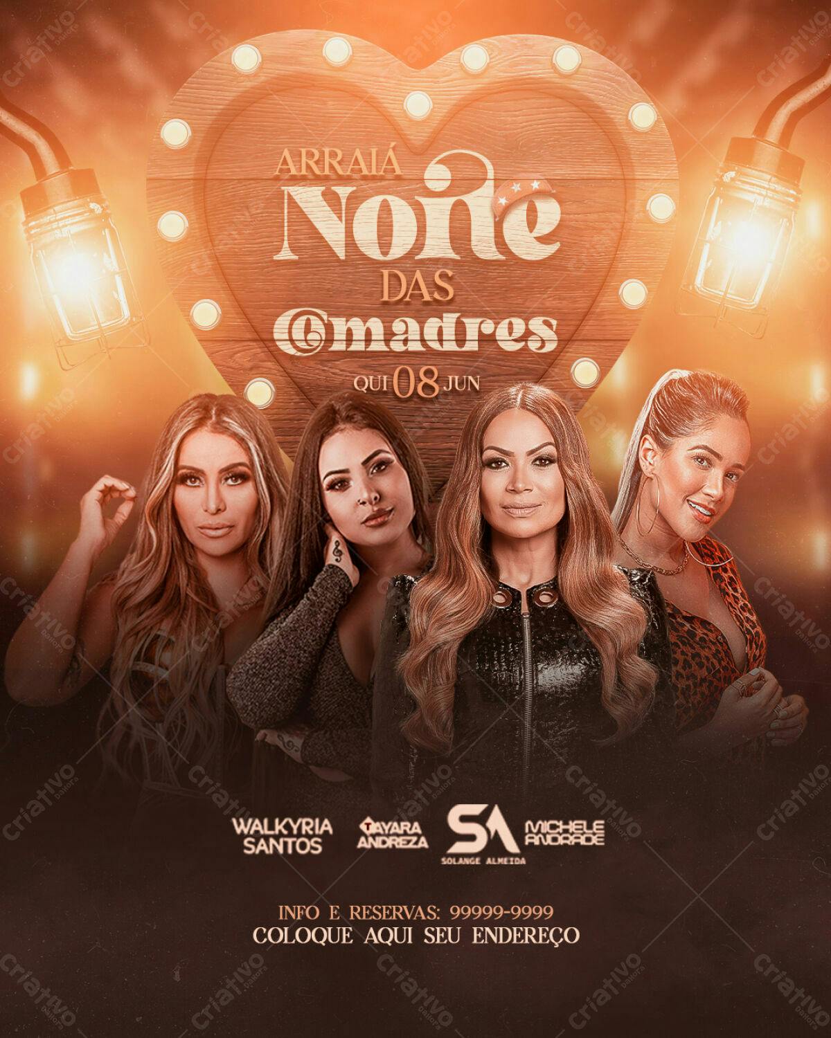 Flyer Arraia das Mães PSD Editável