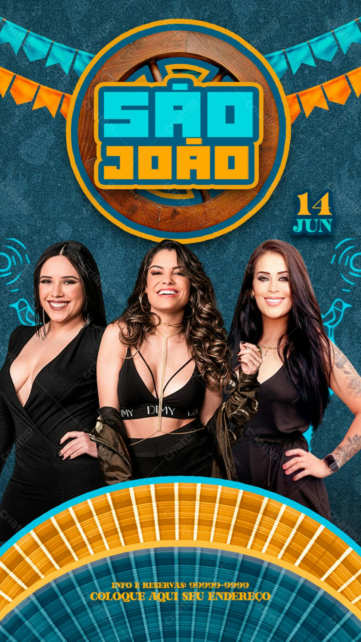 Flyer para Festa Junina PSD Editável