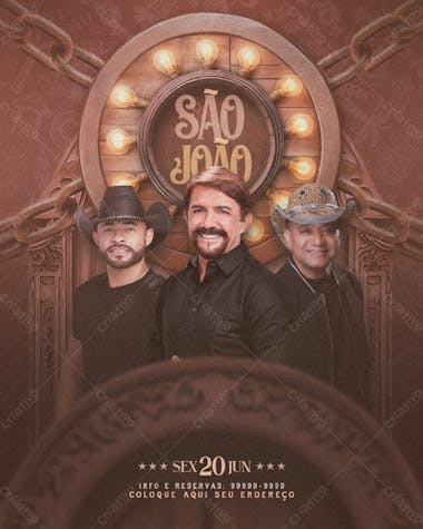 Flyers de eventos festa junina forró e são joão modelo 95