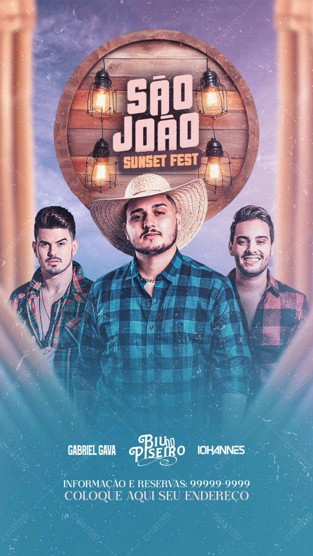 Flyer Festa de São João PSD Editável