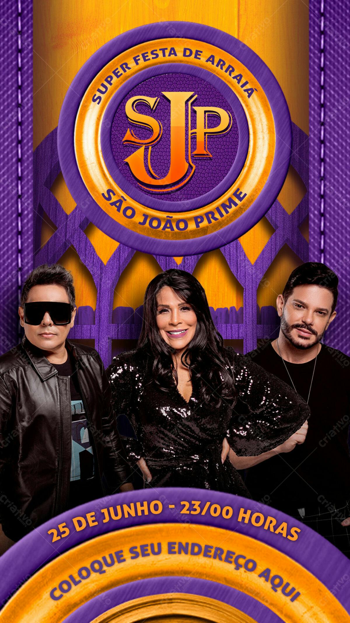 Flyer Festa Junina São João Prime PSD Editável
