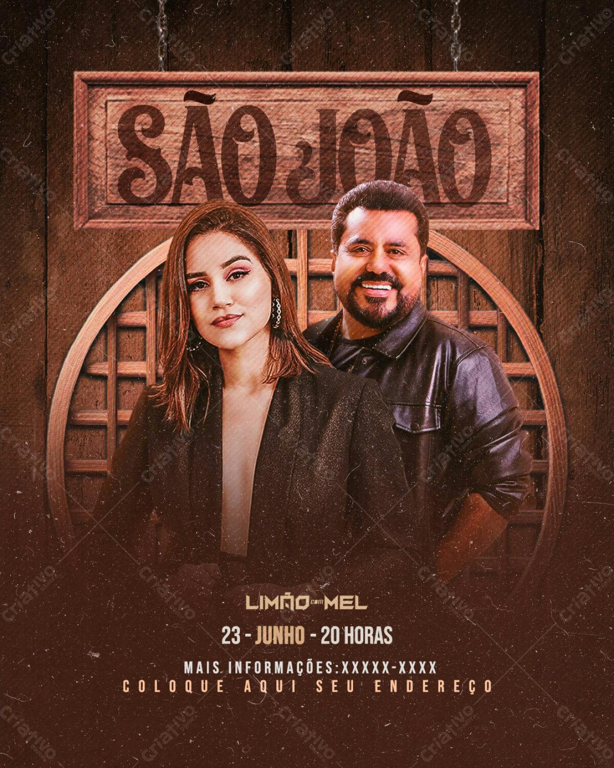 Flyer para Festa Junina PSD Editável