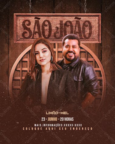 Flyers de eventos festa junina forró e são joão modelo 115