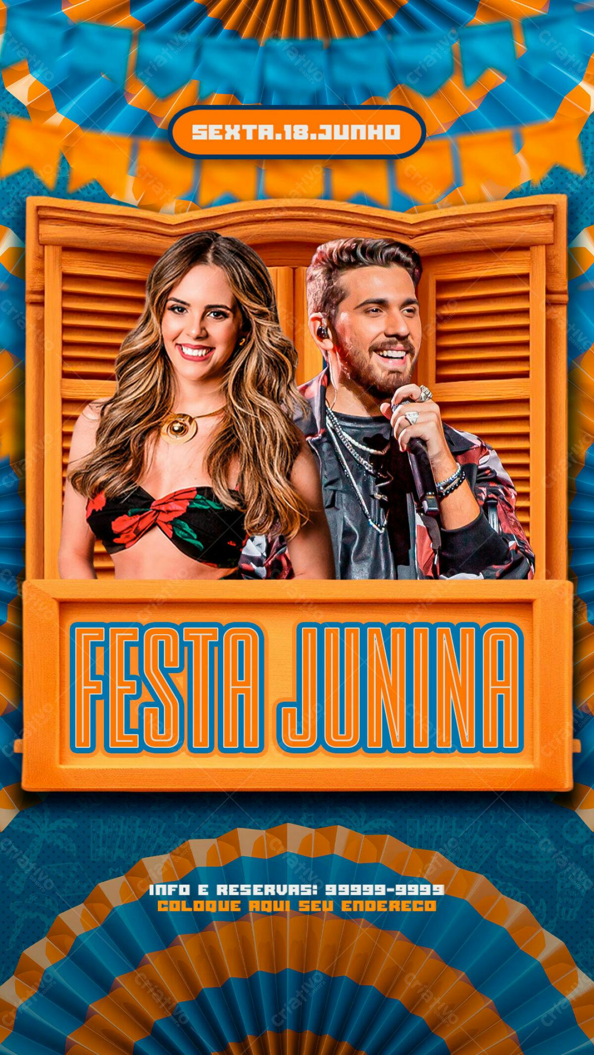Flyer Festa Junina PSD Editável