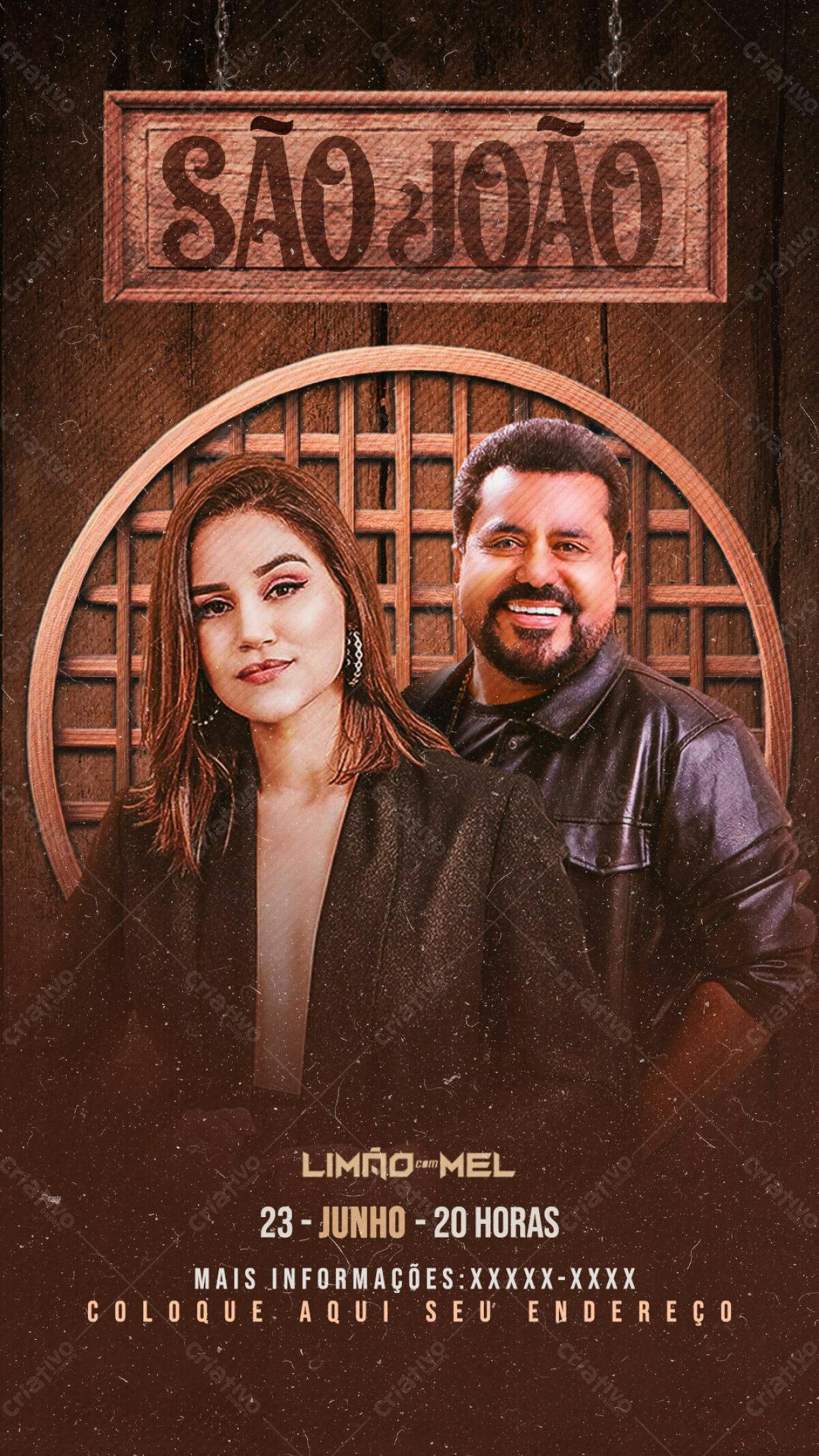 Flyer para Festa de São João PSD Editável