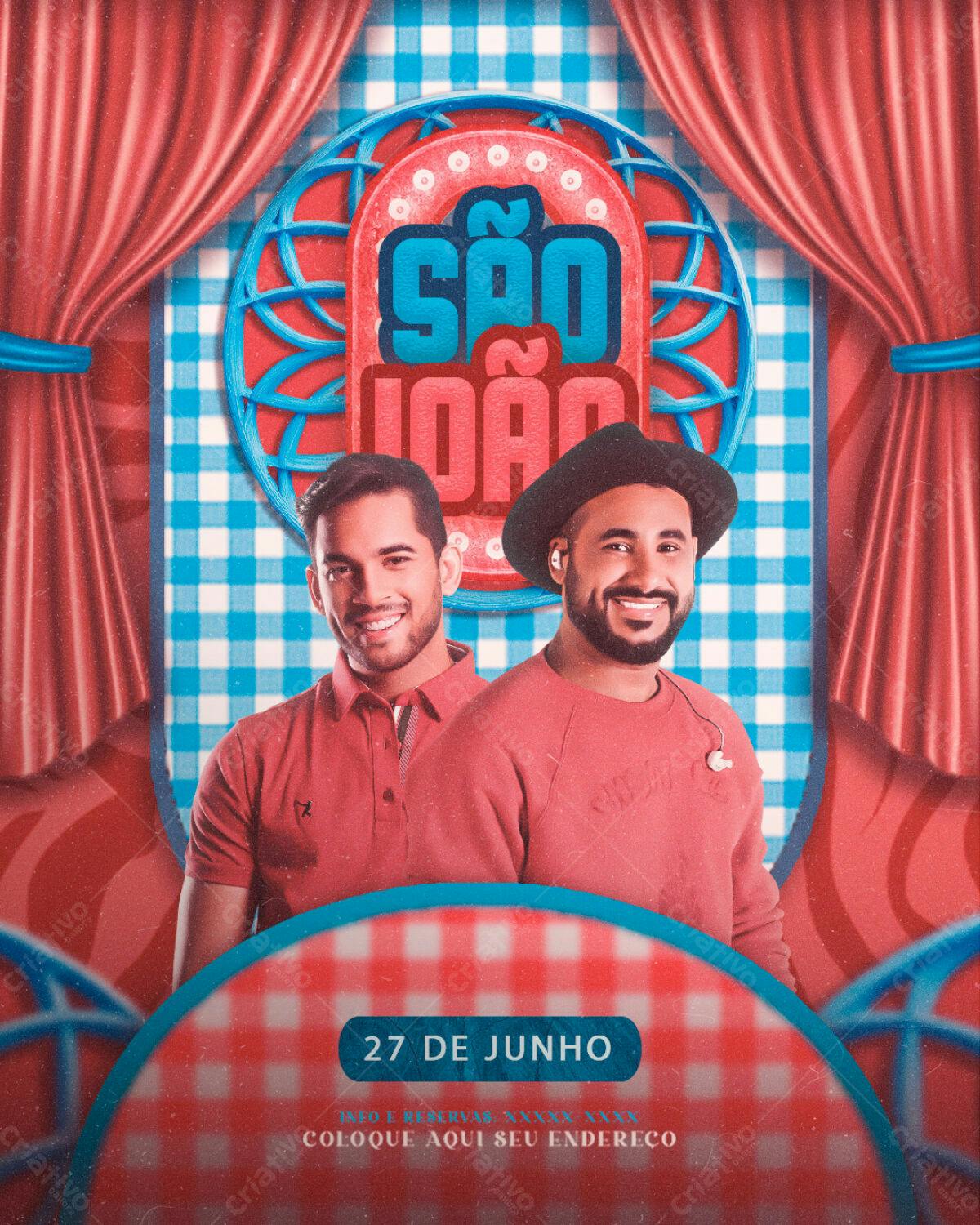 Flyer Festa de São João PSD Editável