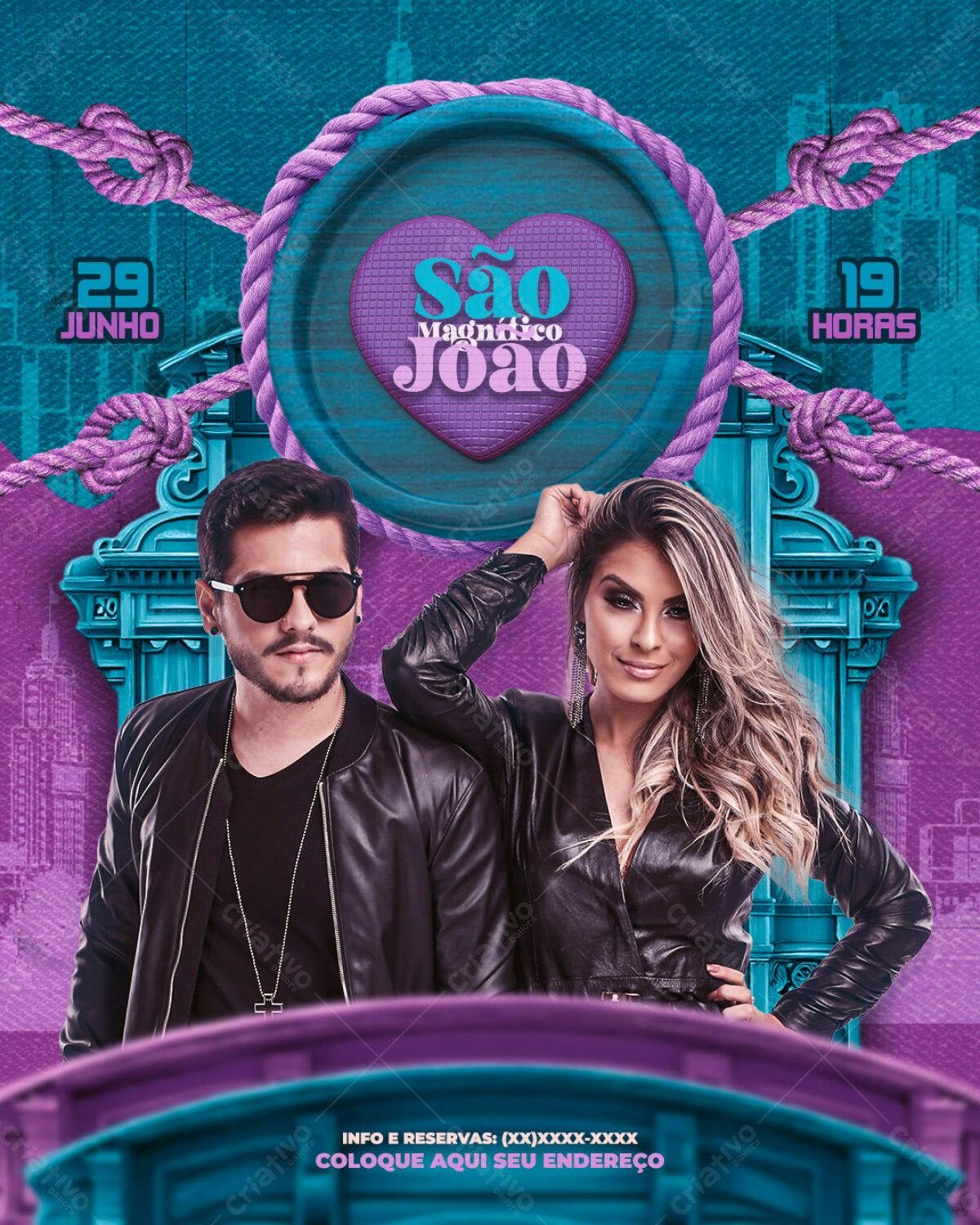 Flyer Festa São João Magnífico PSD Editável