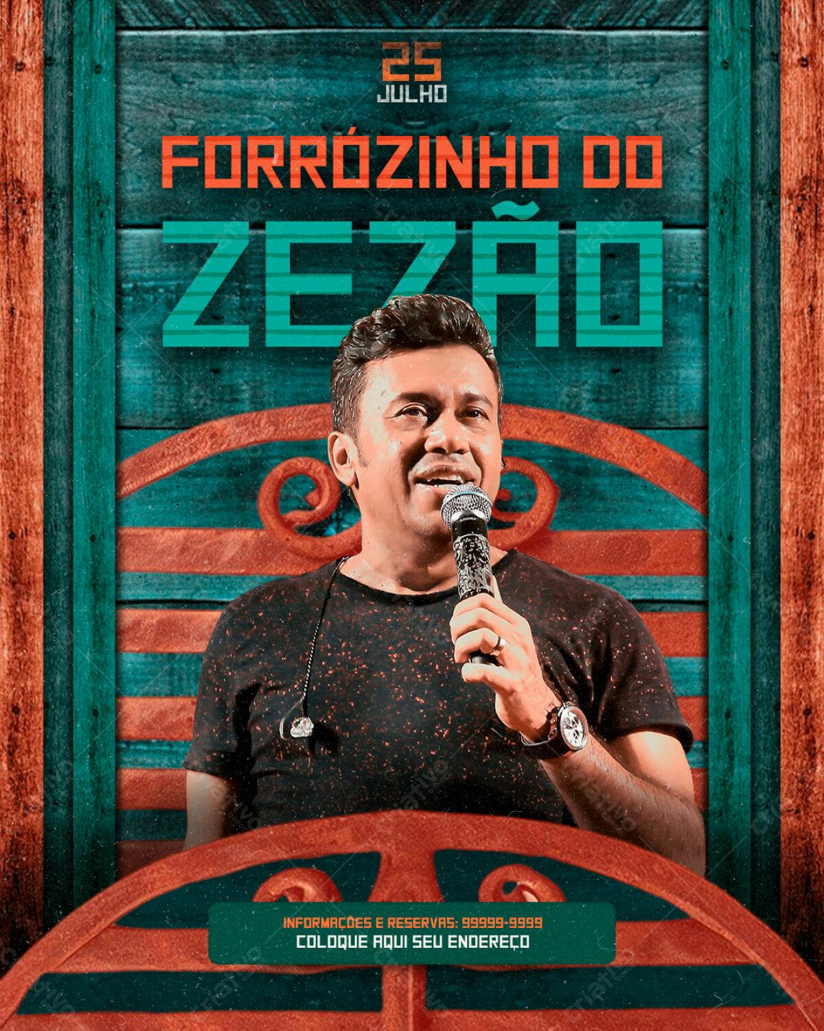 Flyer Forrózinho do Zezão PSD Editável