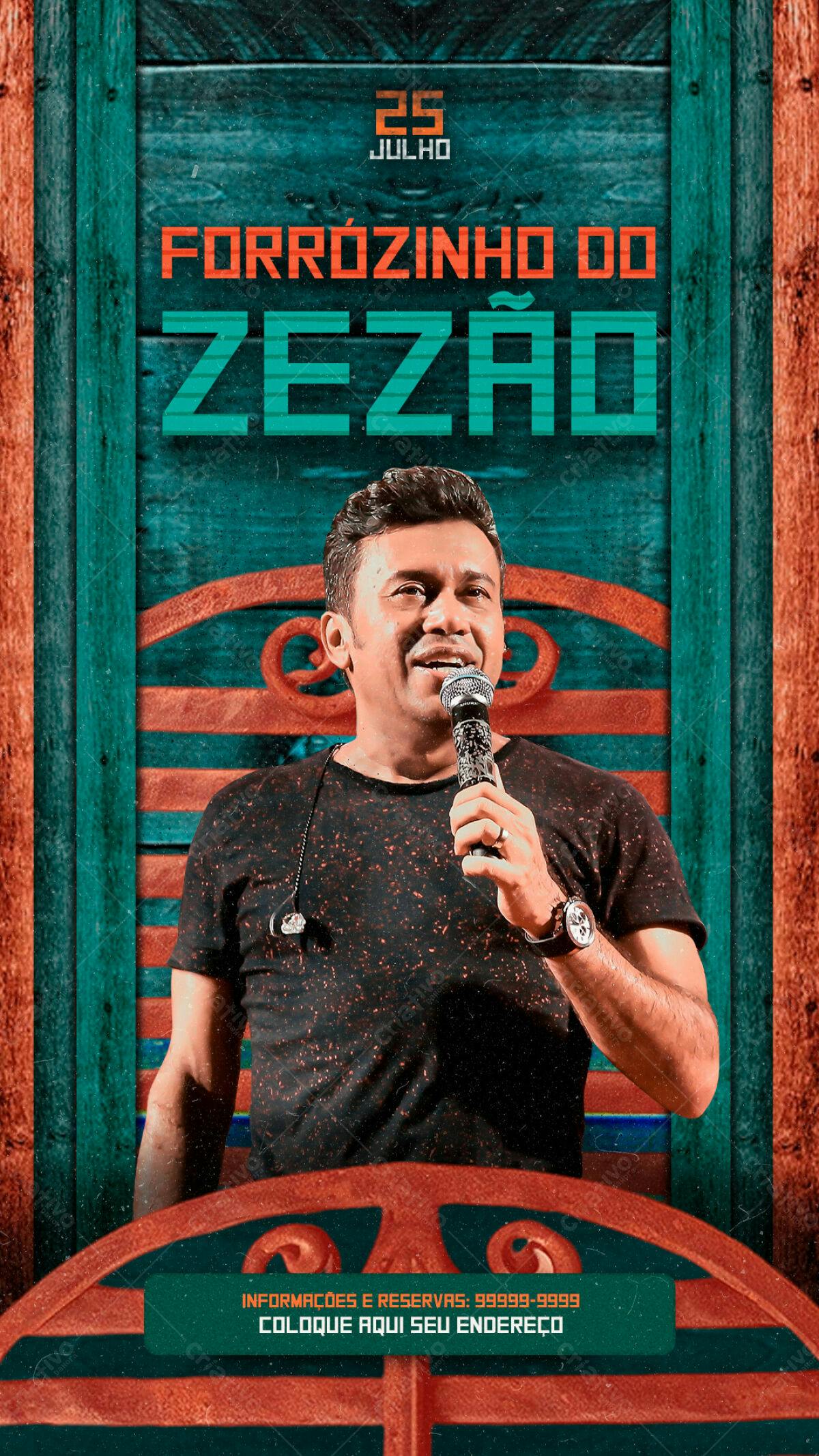 Flyer Forrózinho do Zezão PSD Editável