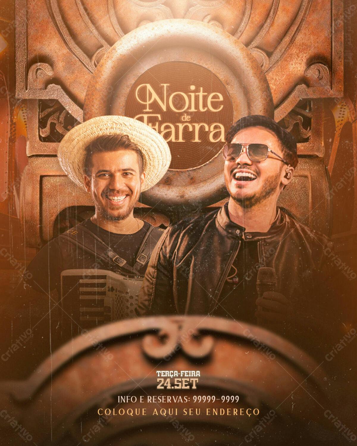 Flyer Noite de Farra PSD Editável